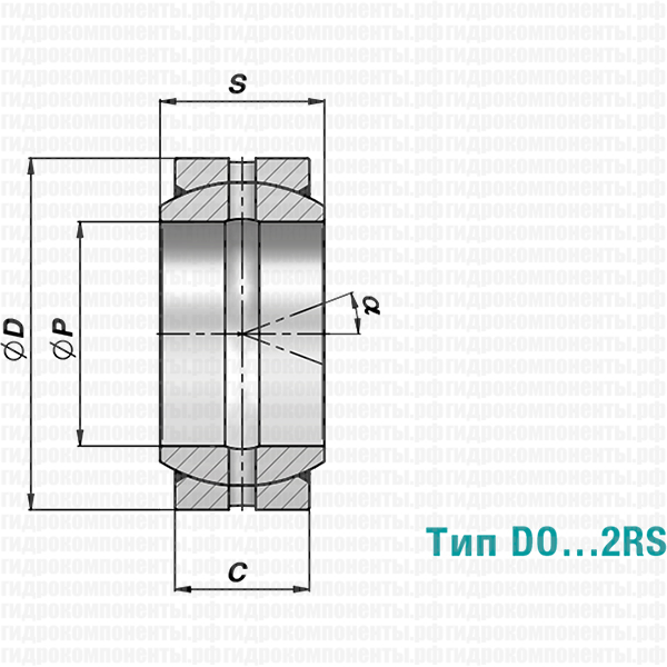 GE DO/GE DO2RS РАДИАЛЬНОЕ ШАРНИРНОЕ СОЕДИНЕНИЕ, ОБСЛУЖИВАЕМОЕ ДЛЯ ГИДРОЦИЛИНДРА